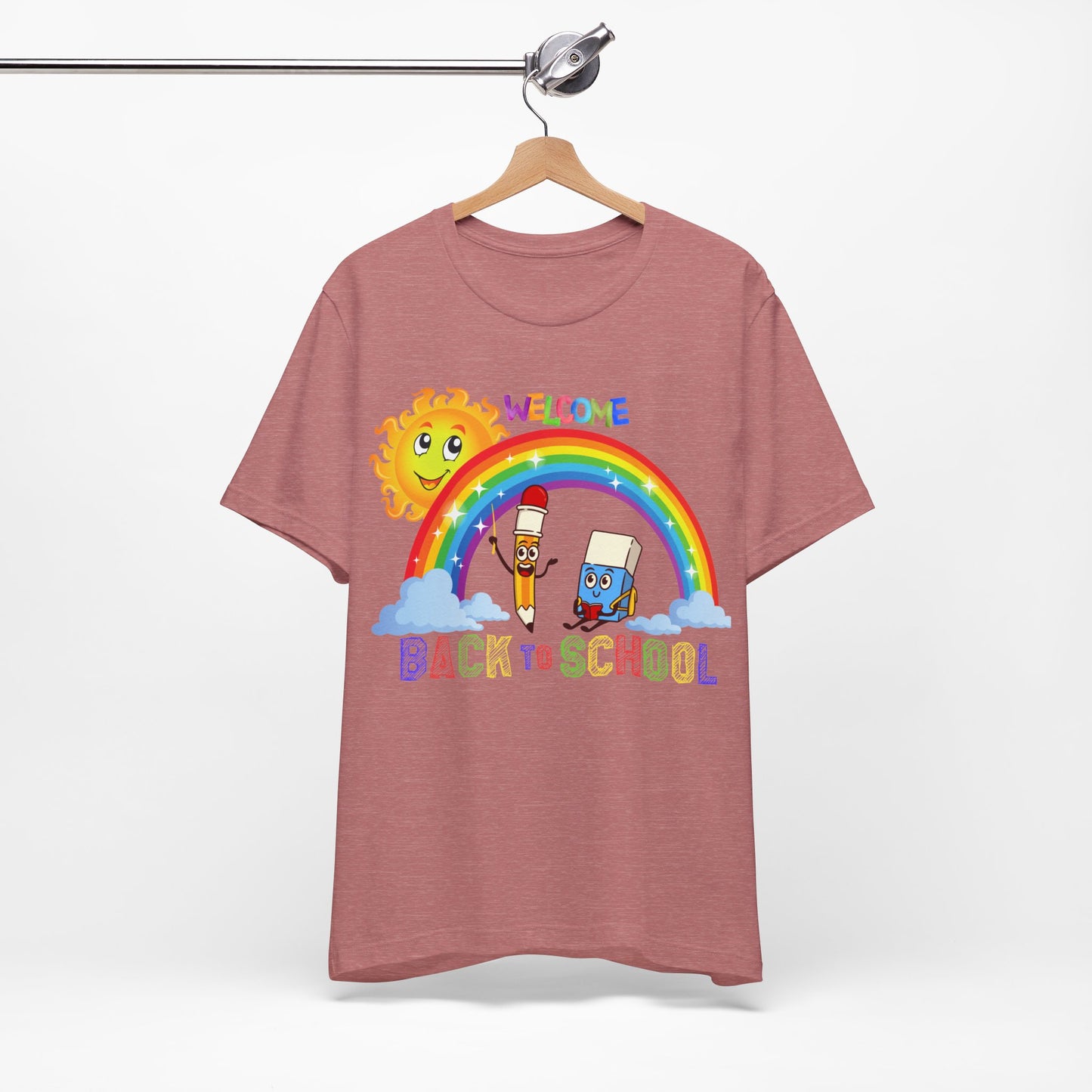 Welcome Back To School T-Shirt, Hello Teacher T-Shirt, Back To School T-Shirt, Teach Love Inspire Teacher Shirt, Teacher Back To school unisex jersey short sleeve.First Day Vibes T-Shirt.