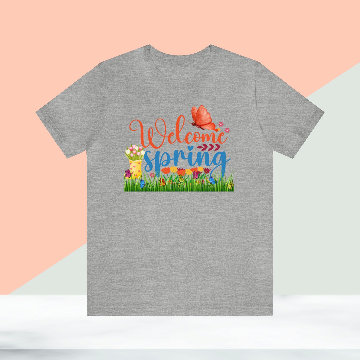 Welcome Spring Unisex T-shirt, Spring Vibes Trendy Shirt.