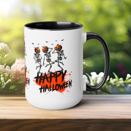 Happy Halloween Coffee Mug,  Let's Go Halloween Coffee Mug, Trick or Treat Halloween Coffee Mug, Cute Skeleton Coffee Mug, Spooky Season Halloween Coffee Mug.