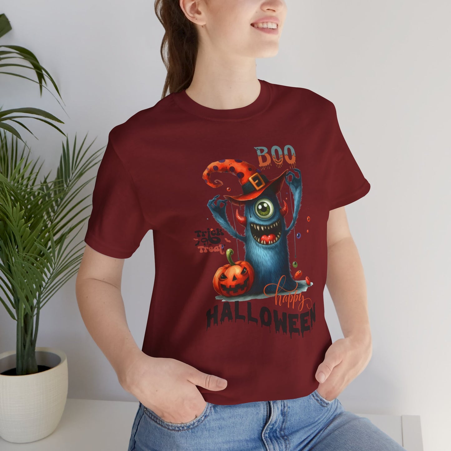 Boo Happy Halloween T-shirt, Happy Halloween T-shirt, Trick Or Treat T-shirt, Halloween T-shirt, Cool Halloween T-shirt, Spooky T-shirt,