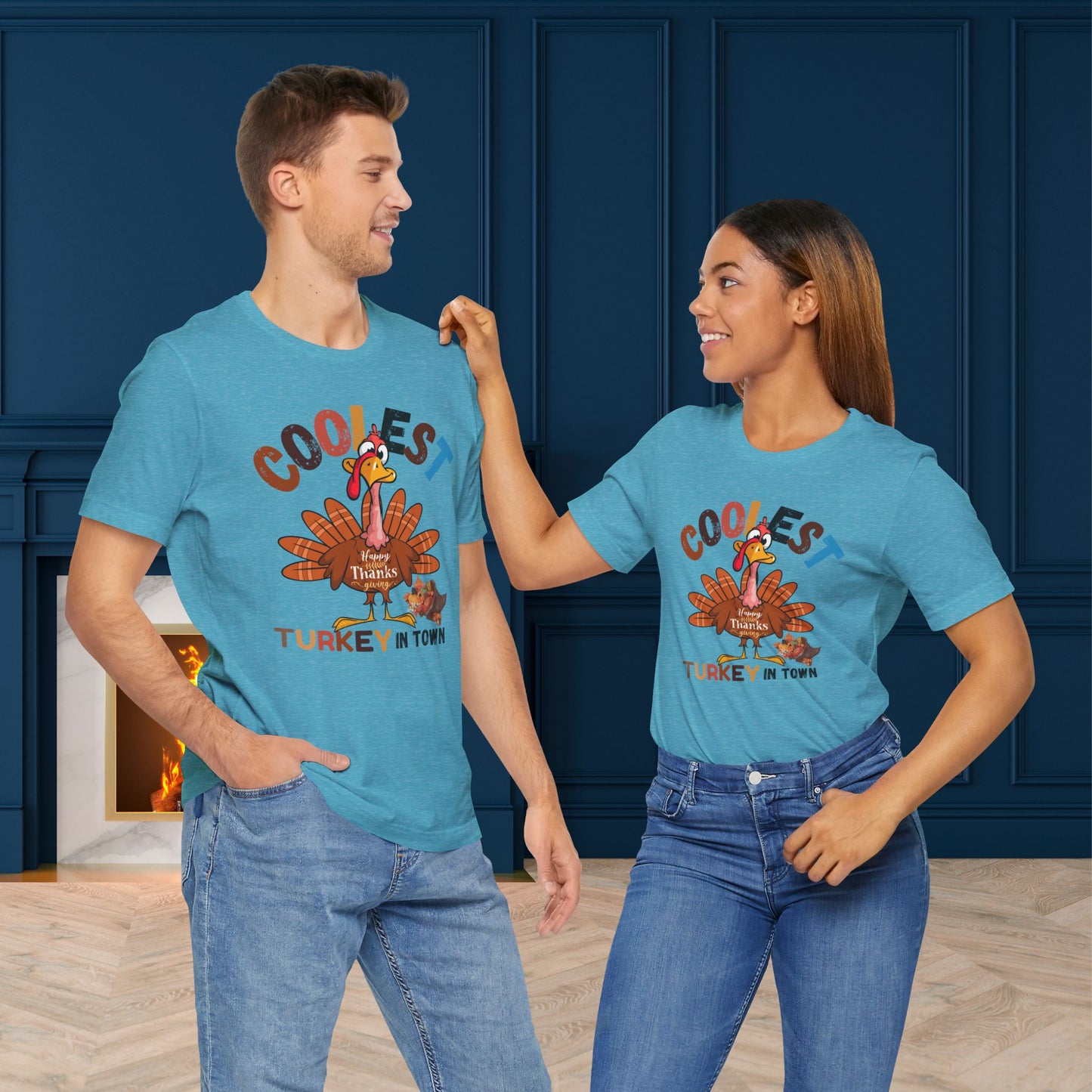 Coolest Turkey InTown T-shirt, Happy Thanksgiving T-shirt, Happy thanksgiving 2024 T-shirt, Thanksgiving Gift,Turkey Shirt, Family Thanksgiving, Holiday Outfit.