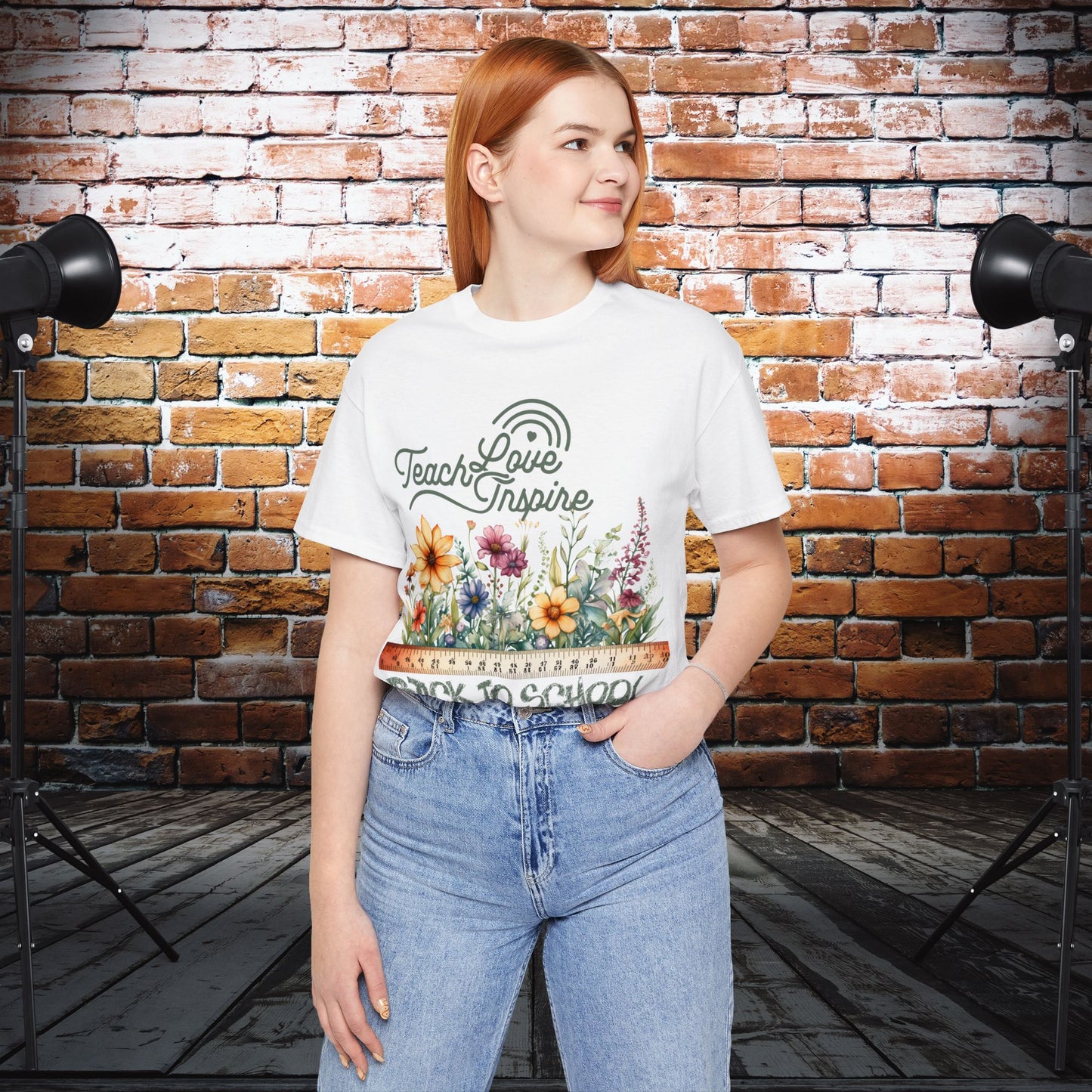 Love Teach Inspire T-Shirt, Back To School T-Shirt, Teacher Back To school unisex jersey short sleeve.First Day Vibes T-Shirt.