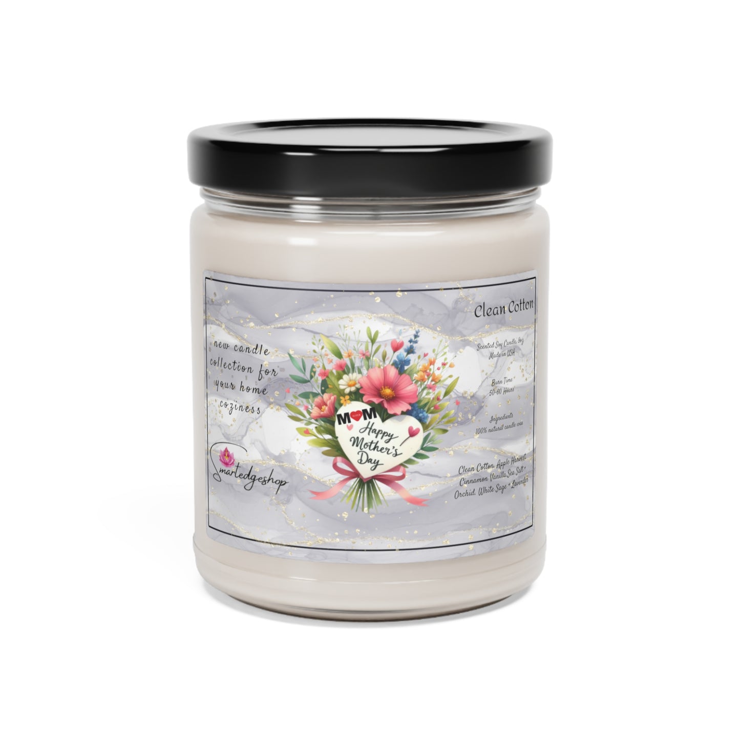 Happy Mother's Day Scented Soy Candle, 9oz, Gift for mom