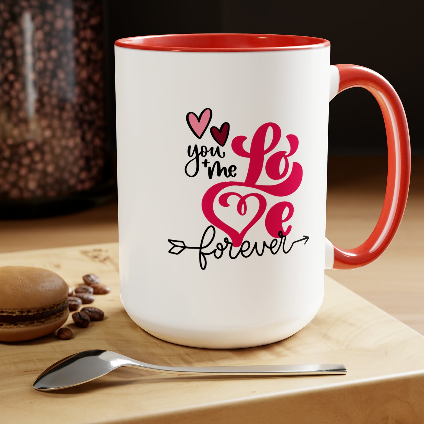 Happy valentines day Two-Tone Coffee Mugs, 15oz