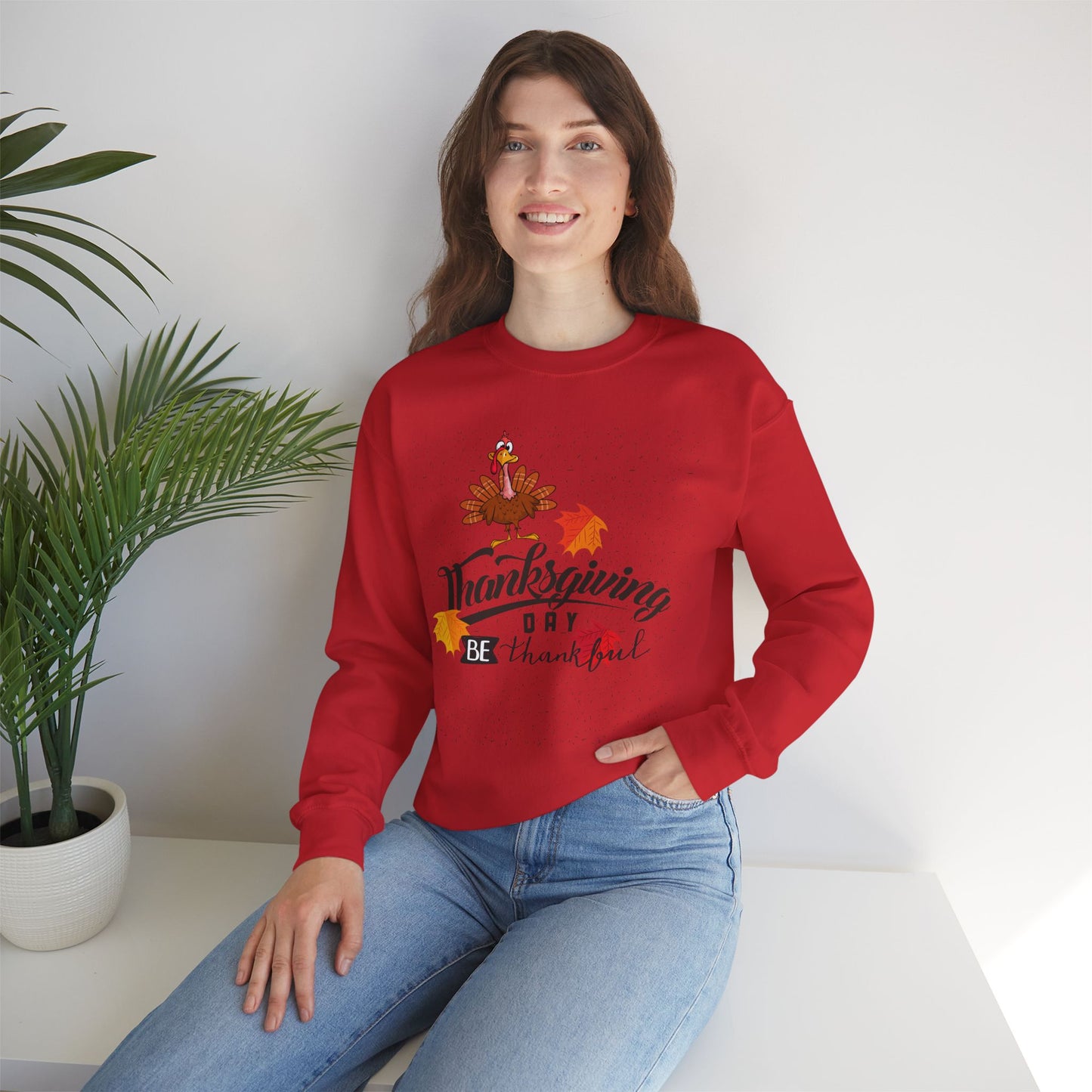 Be Thankful Sweatshirt,  HappyThanksgiving Sweatshirt - Unisex Heavy Blend, Happy Thanksgiving2024 Sweatshirt, Thanksgiving Gift, Festive Sweatshirt.