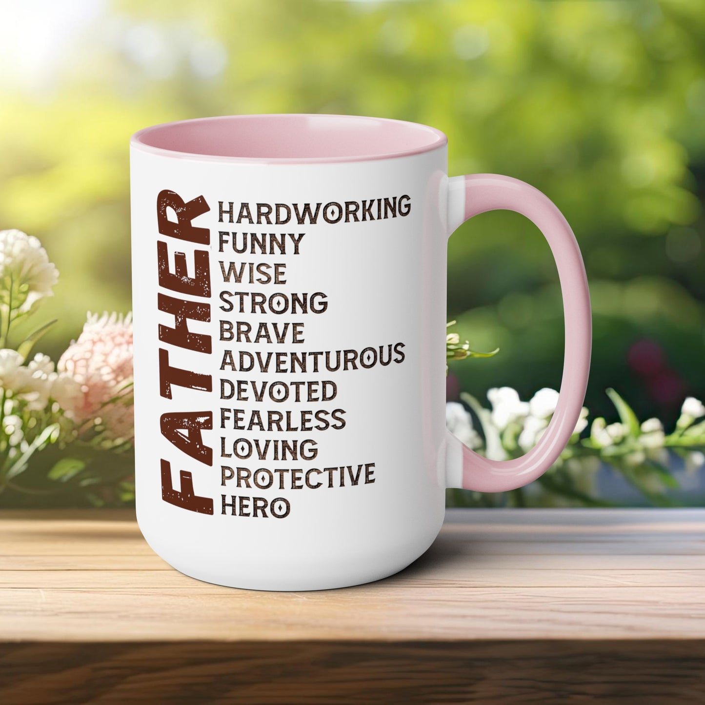 Happy father's dayTow-Tone Coffee Mug.15oz, Gift for Dad, Daddy's Coffee Mug