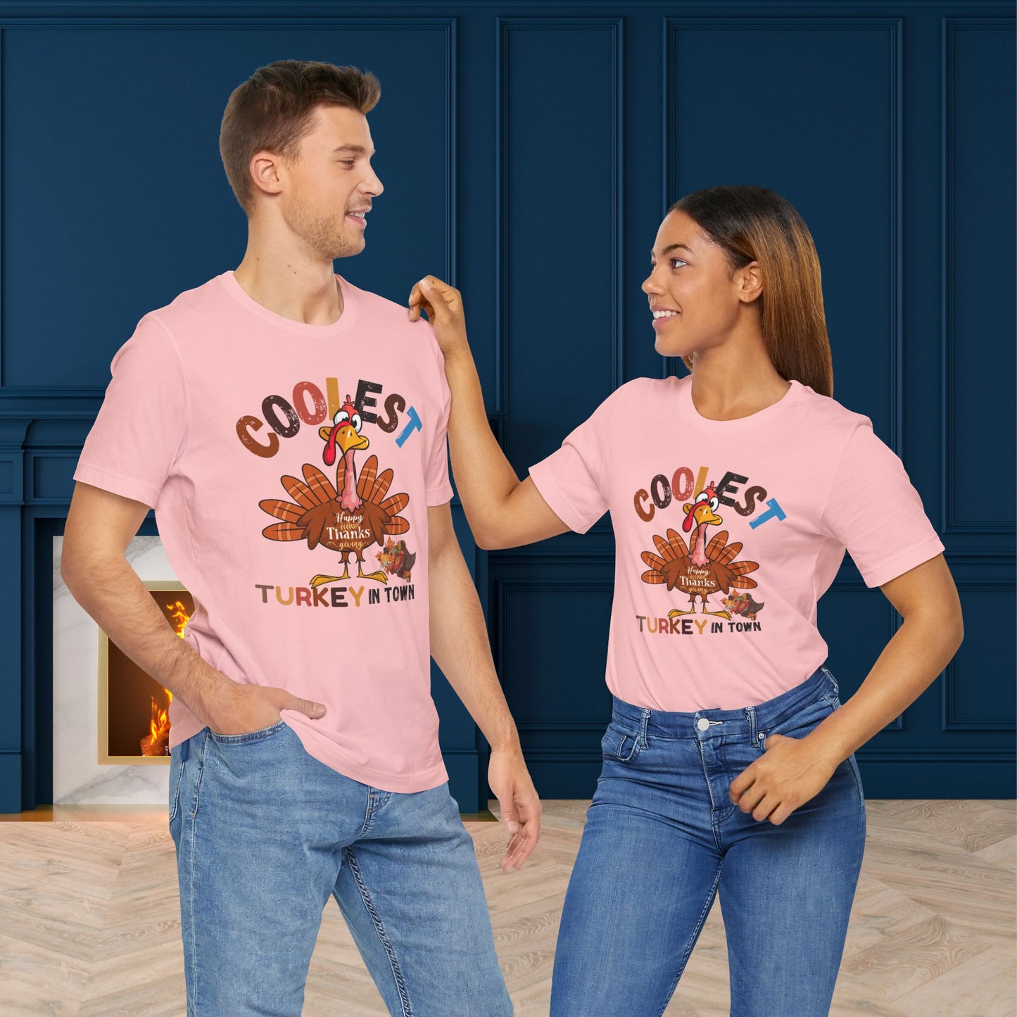 Coolest Turkey InTown T-shirt, Happy Thanksgiving T-shirt, Happy thanksgiving 2024 T-shirt, Thanksgiving Gift,Turkey Shirt, Family Thanksgiving, Holiday Outfit.