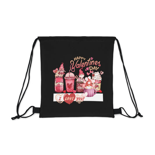 Happy Valentines Day Drawstring Bag