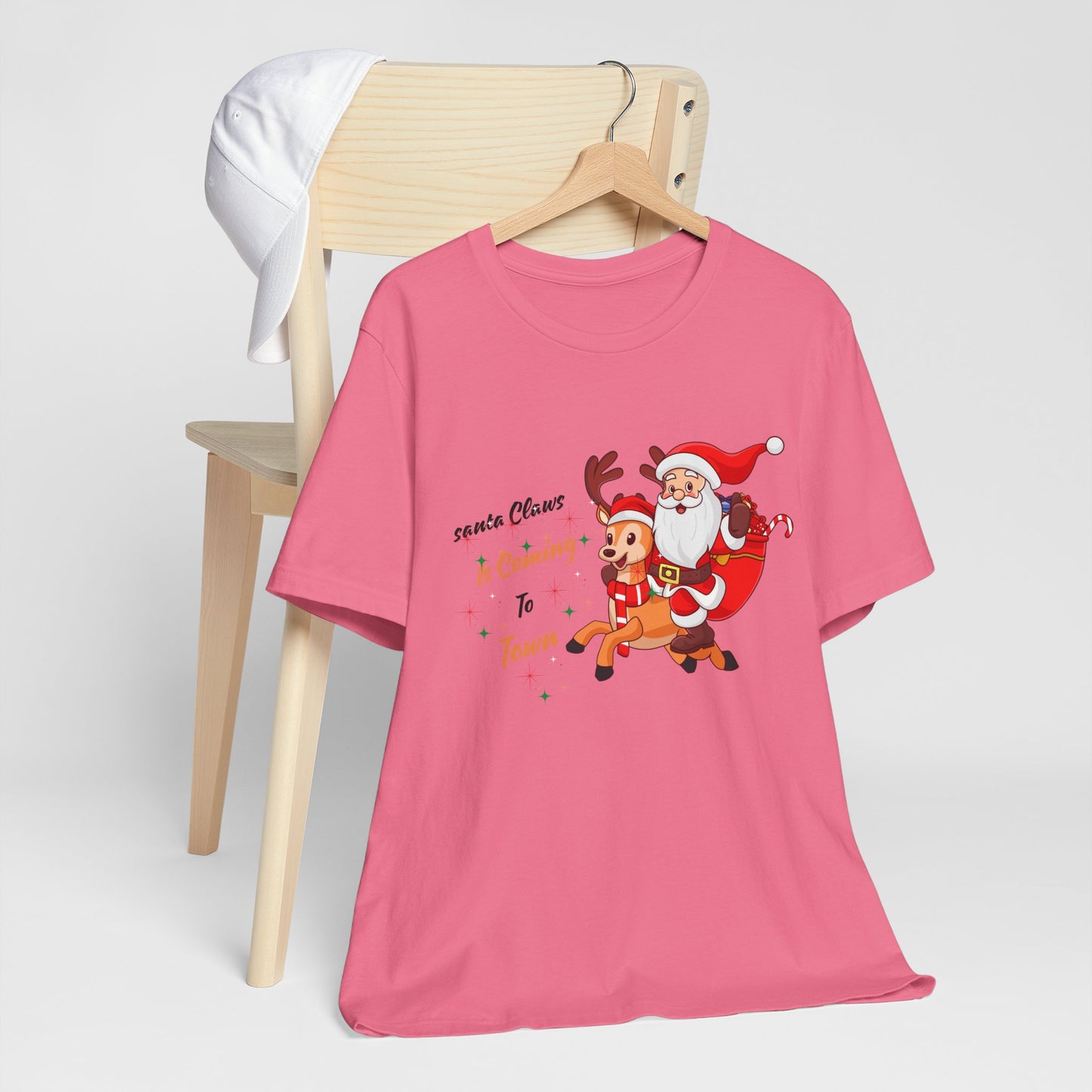 Santa Claws Is Coming To Town Christmas Unisex Tee, Christmas Shirt, Christmas Outfit, Merry Christmas T-shirt, Merry Christmas 2024 T-shirt, Christmas Gift, Family Holiday Outfit.