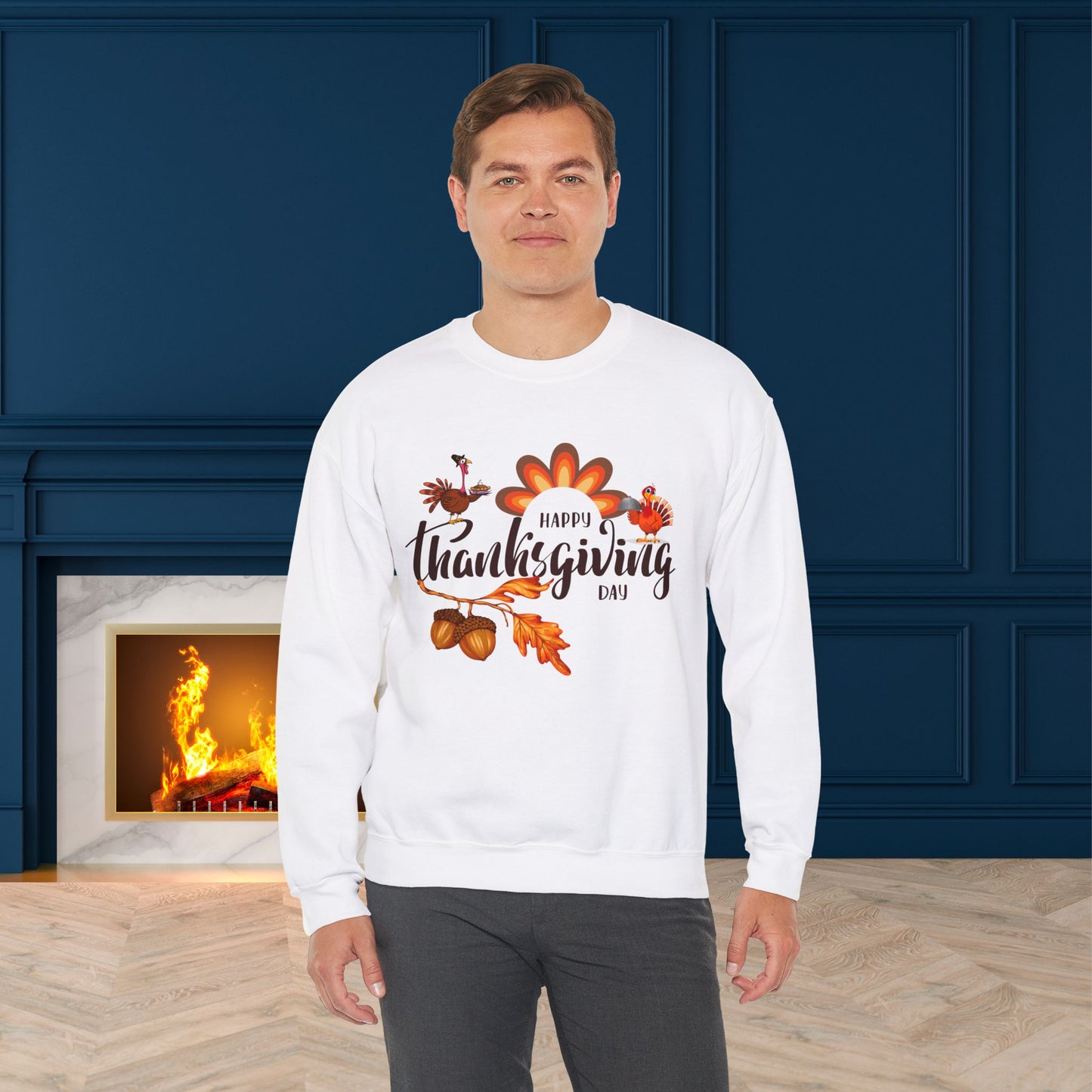 Happy Thanksgiving Day Sweatshirt - Unisex Heavy Blend, Happy Thanksgiving2024 Sweatshirt, Thanksgiving Gift, Festive Sweatshirt.