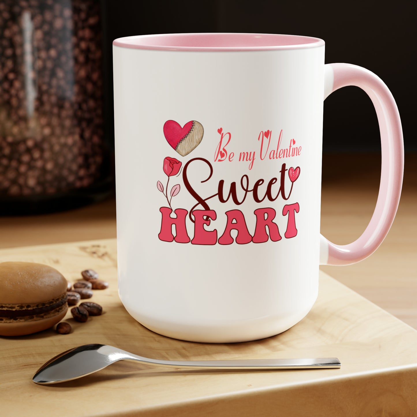 Happy valentines day Two-Tone Coffee Mugs, 15oz