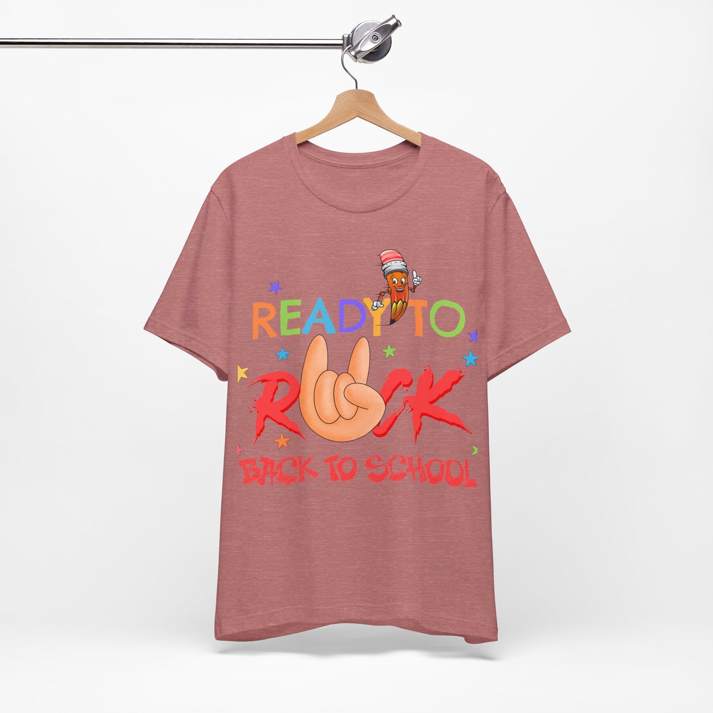 Ready To Rock T-Shirt, Back To School T-Shirt, Teach Love Inspire Teacher Shirt, Teacher Back To school unisex jersey short sleeve.First Day Vibes T-Shirt.