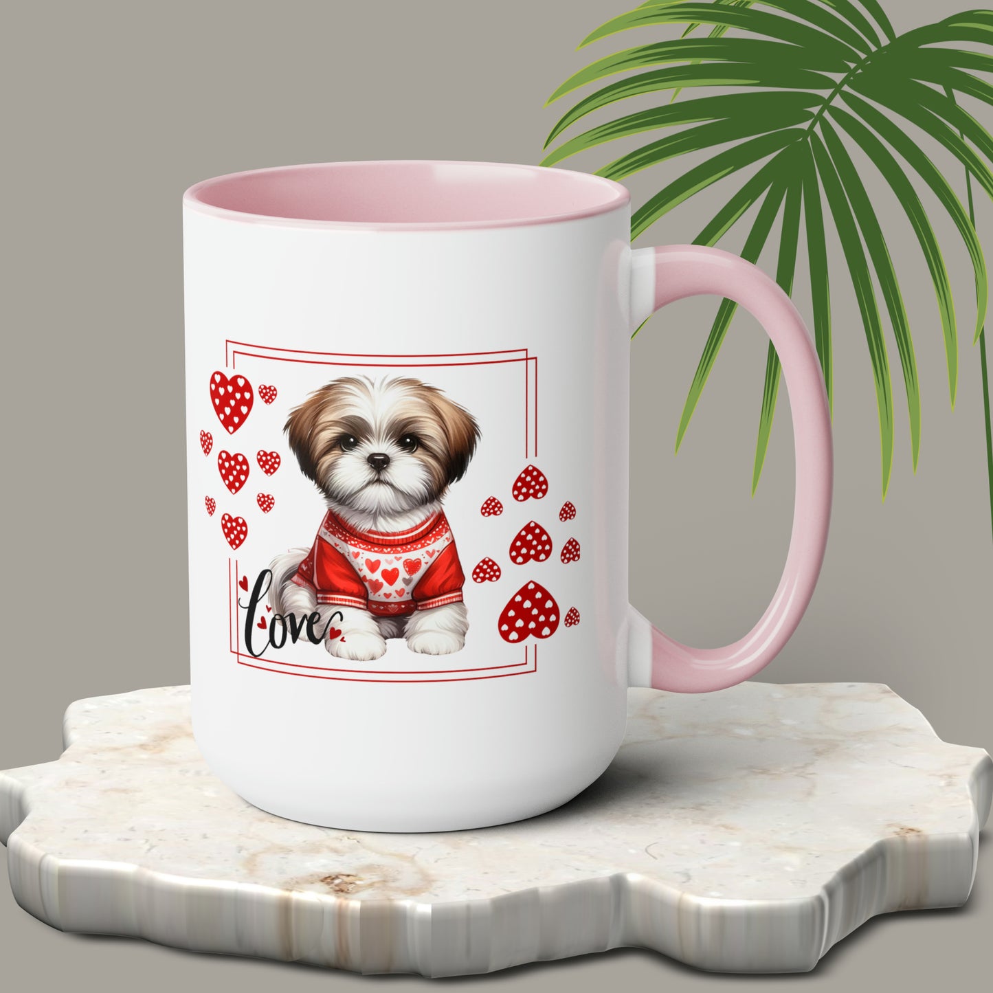 Happy valentines day Two-Tone Coffee Mugs, 15oz