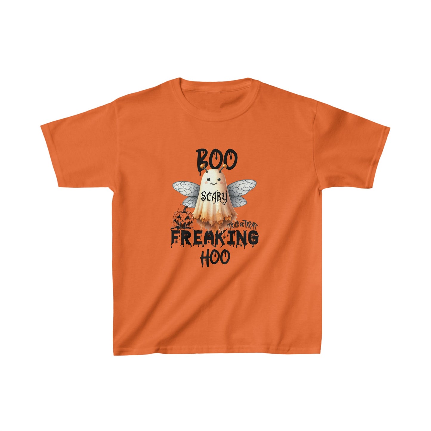 Boo Freaking Hoo Halloween Kids Shirt, Stay Spooky Halloween Kids Heavy Cotton™ Tee, Spooky Season Kids Shirt, Spooky Vibes Shirt, Trick Or Treat Cotton T-Shirt.