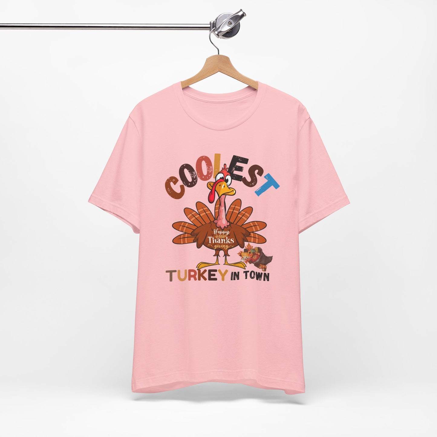 Coolest Turkey InTown T-shirt, Happy Thanksgiving T-shirt, Happy thanksgiving 2024 T-shirt, Thanksgiving Gift,Turkey Shirt, Family Thanksgiving, Holiday Outfit.