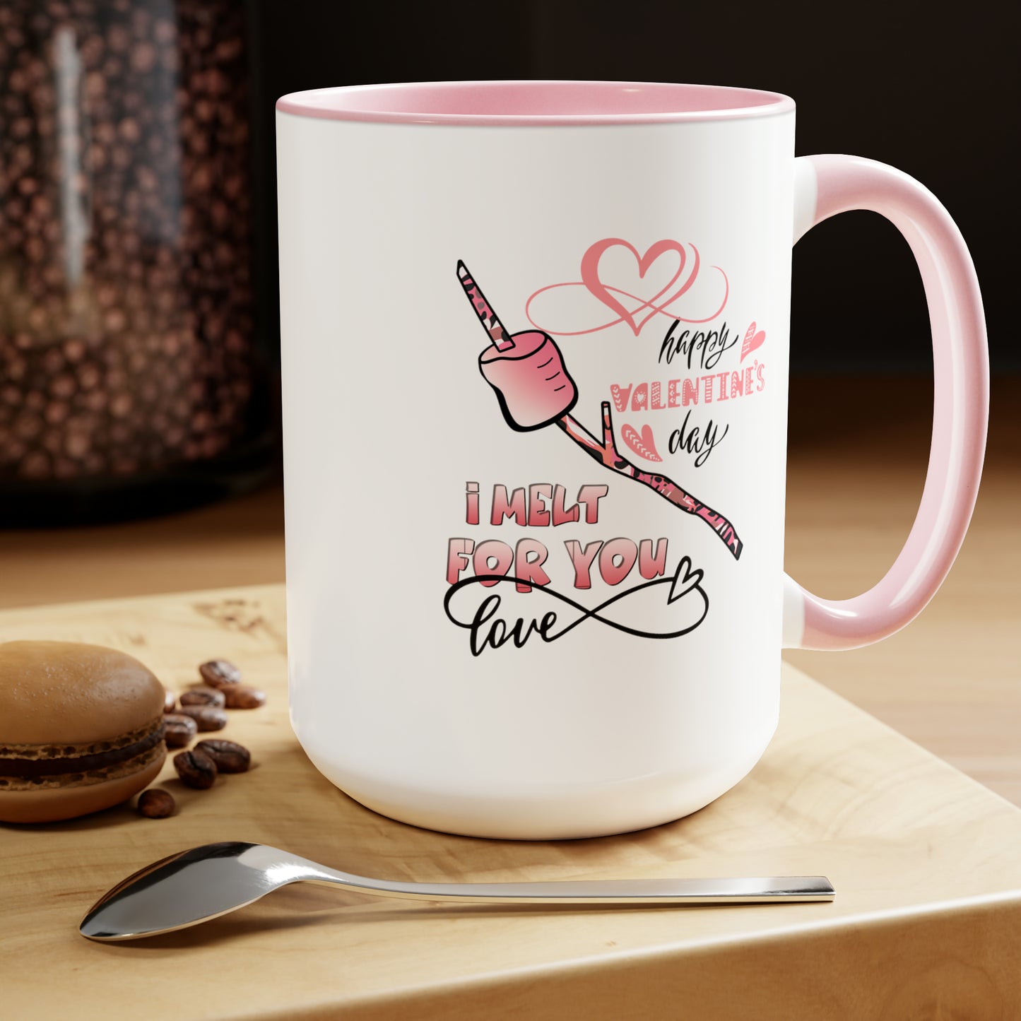 Happy valentines day Two-Tone Coffee Mugs, 15oz