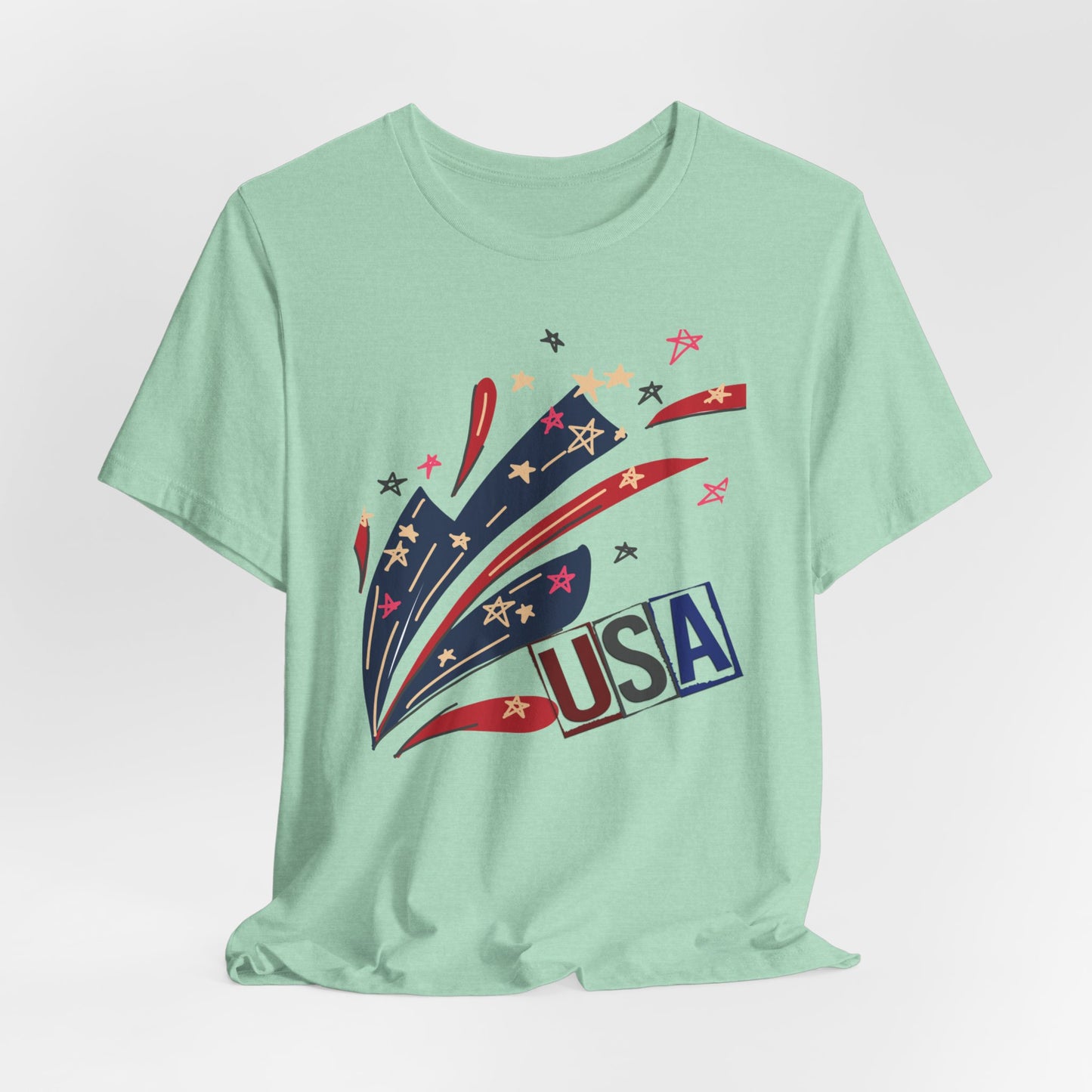 4th of July T-shirt, Red White Blue T-Shirt, Fourth of July unisex jersey short sleeve.