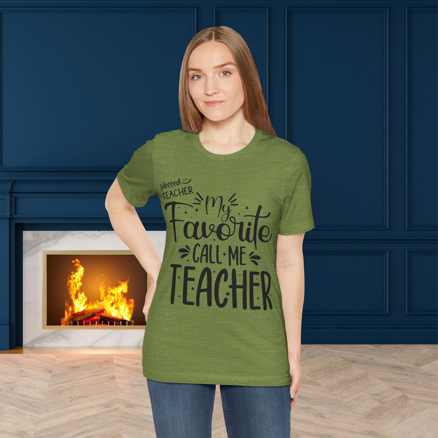 My Favorite Call Me Teacher T-shirt, Hello Teacher T-Shirt, Back To School T-Shirt, Teach Love Inspire Teacher Shirt, Teacher Back To school unisex jersey short sleeve.First Day Vibes T-Shirt.
