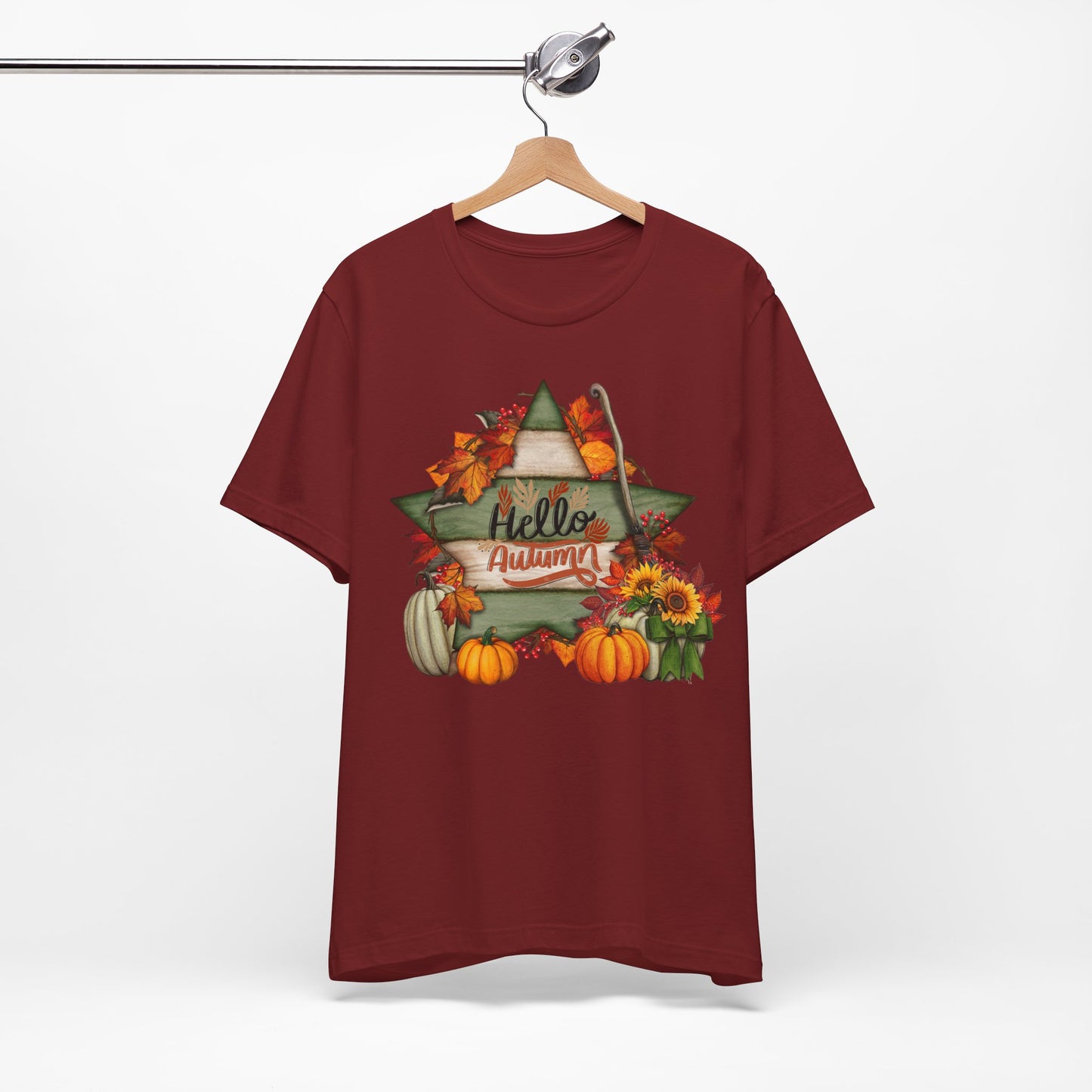 Hello Autumn Thanksgiving T-shirt, Happy thanksgiving 2024 T-shirt, Thanksgiving Gift,Turkey Shirt, Family Thanksgiving, Holiday Outfit.