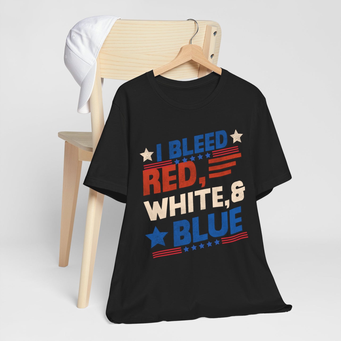 4th of July T-shirt, Red White Blue T-Shirt, Fourth of July unisex jersey short sleeve.