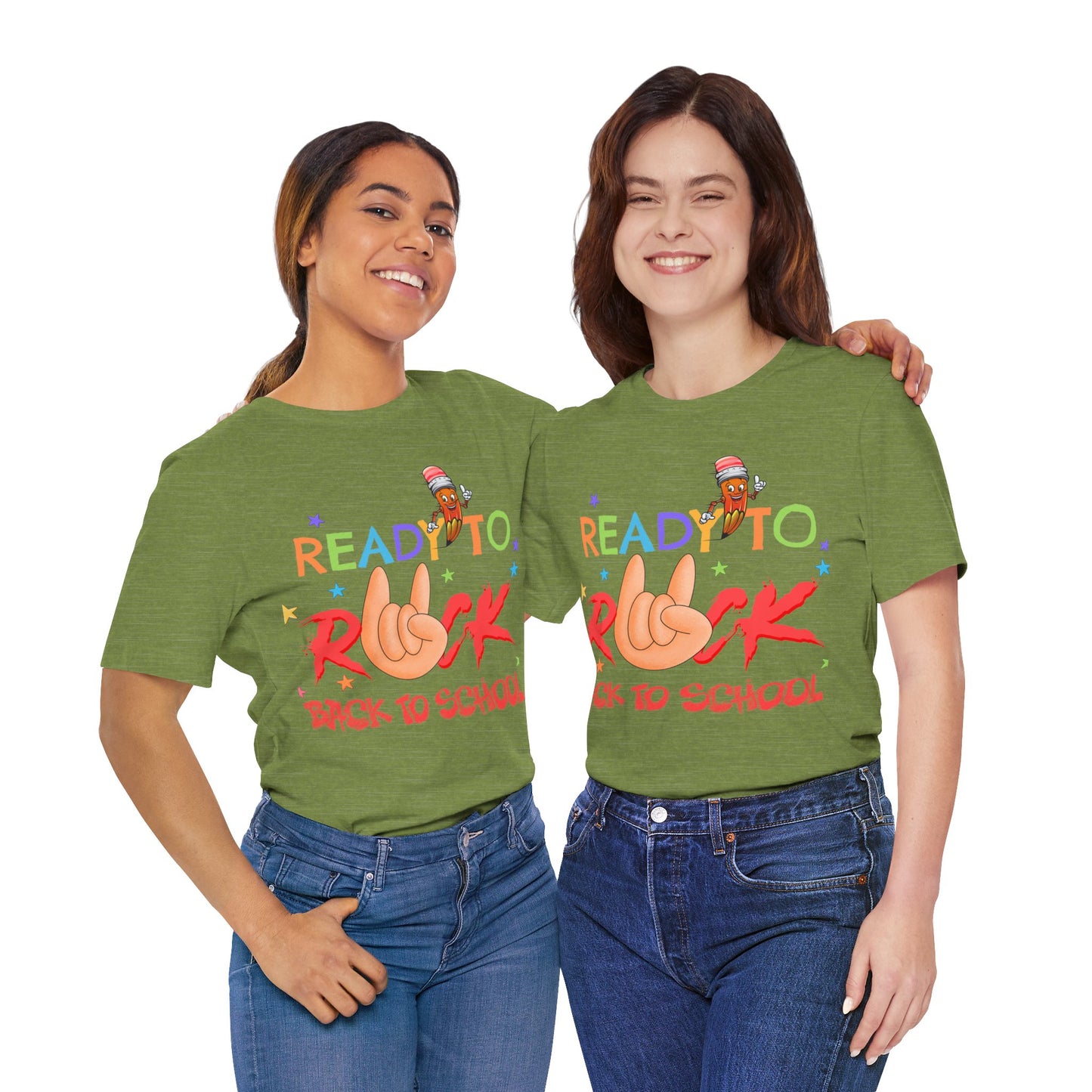 Ready To Rock T-Shirt, Back To School T-Shirt, Teach Love Inspire Teacher Shirt, Teacher Back To school unisex jersey short sleeve.First Day Vibes T-Shirt.