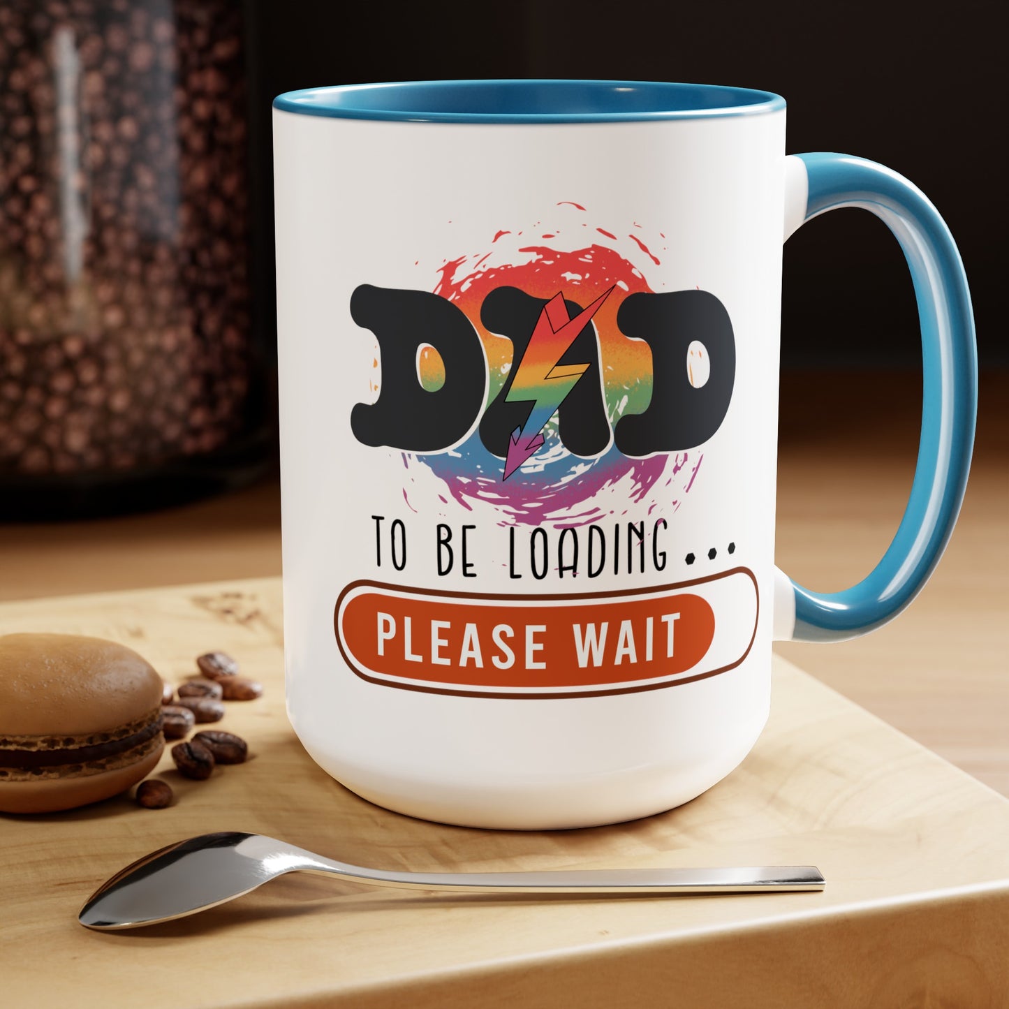 Happy father's dayTow-Tone Coffee Mug.15oz, Gift for Dad, Daddy's Coffee Mug