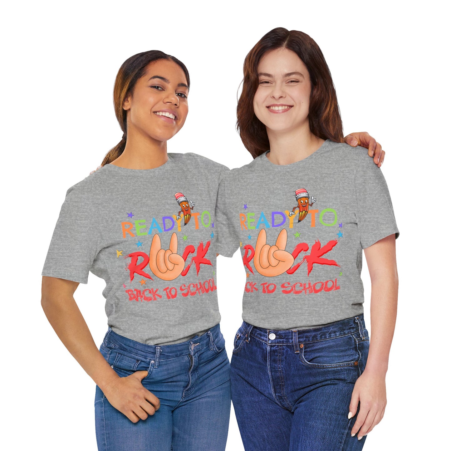 Ready To Rock T-Shirt, Back To School T-Shirt, Teach Love Inspire Teacher Shirt, Teacher Back To school unisex jersey short sleeve.First Day Vibes T-Shirt.