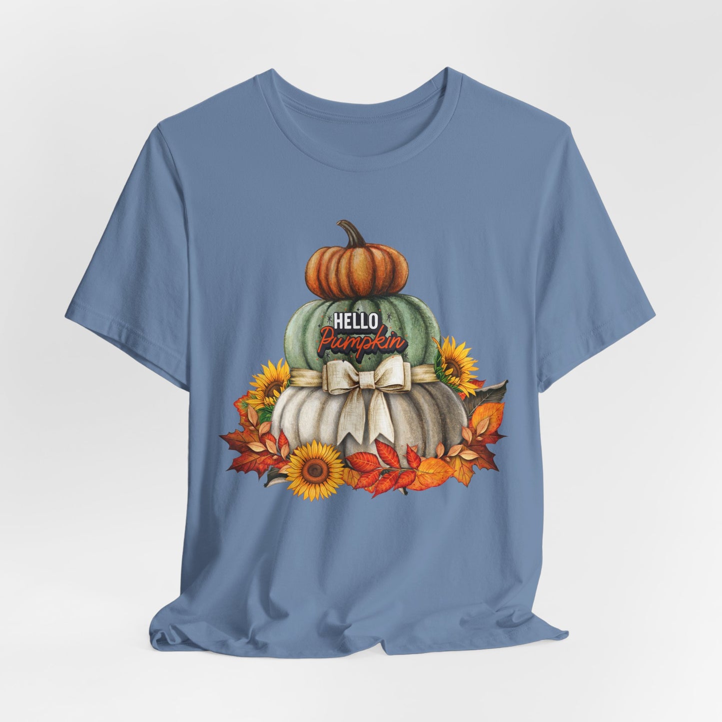 Hello Pumpkin Thanksgiving T-shirt, Happy thanksgiving 2024 T-shirt, Thanksgiving Gift,Turkey Shirt, Family Thanksgiving, Holiday Outfit.