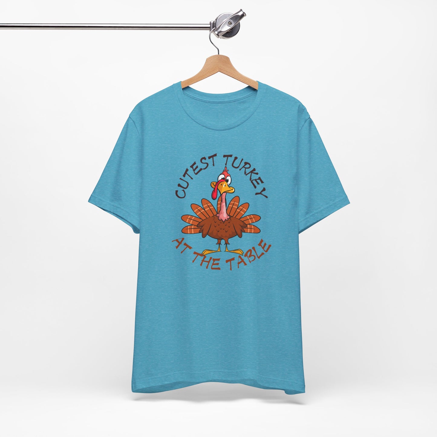 Cutest Turkey At The Table T-shirt, Happy Thanksgiving T-shirt, Happy thanksgiving 2024 T-shirt, Thanksgiving Gift,Turkey Shirt, Family Thanksgiving, Holiday Outfit.