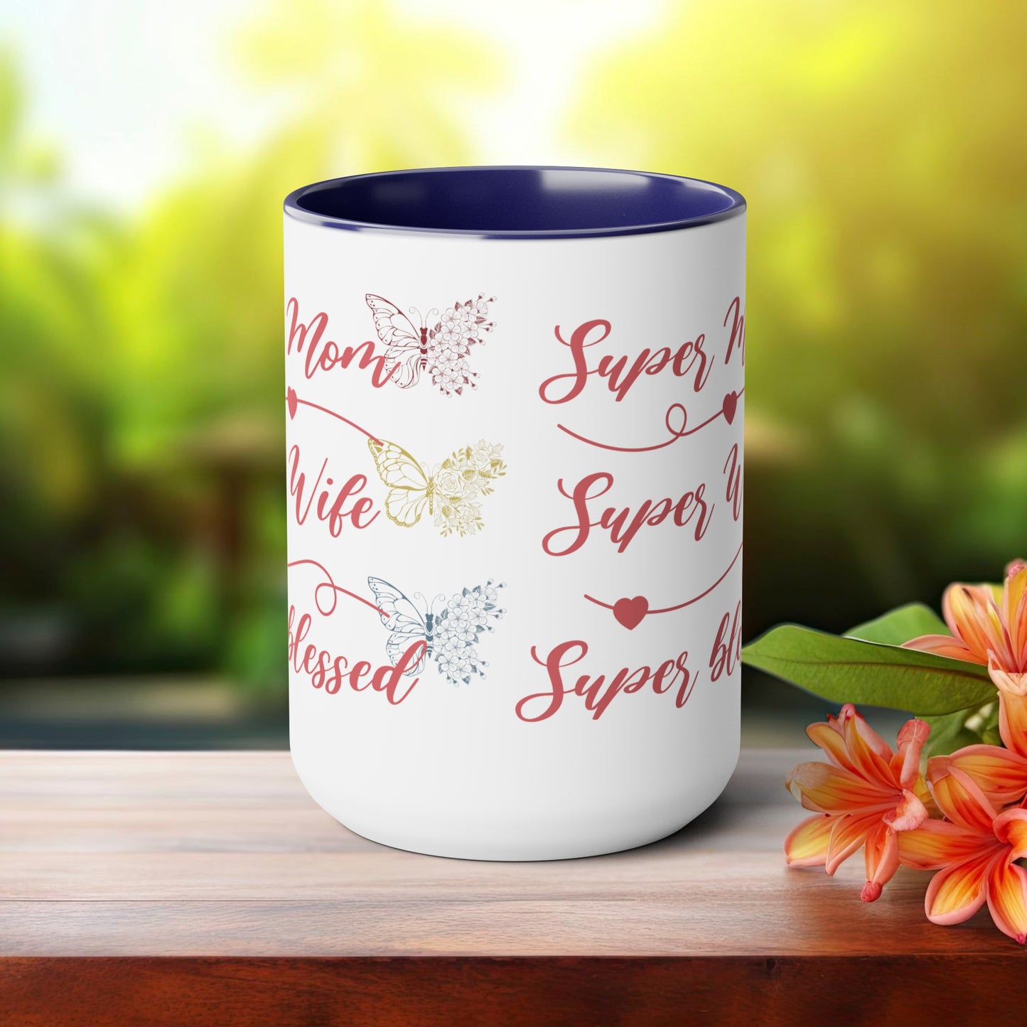 Happy Mother's dayTow-Tone Coffee Mug.15oz, Gift for mom, Mama's Coffee Mug