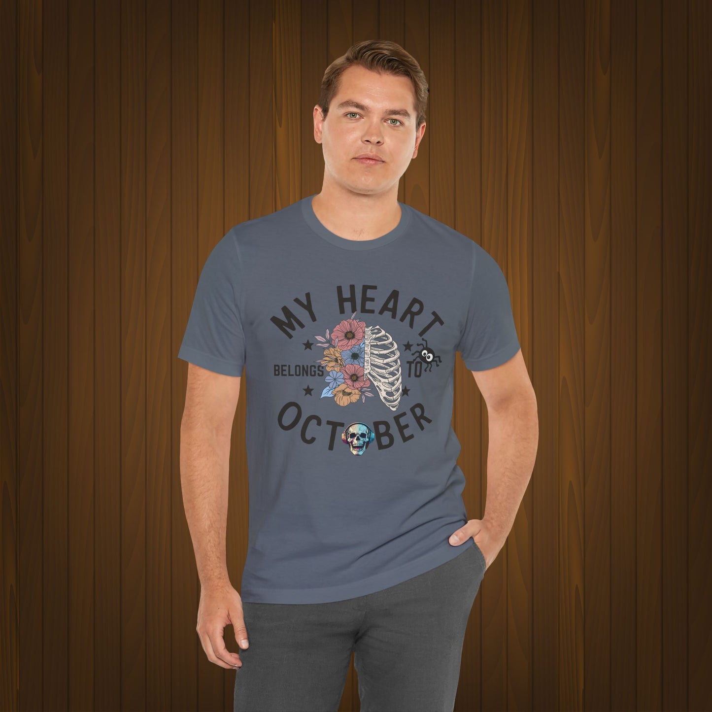 My Heart Belongs To October Halloween T-shirt, Happy Halloween T-shirt, Trick Or Treat T-shirt, Halloween T-shirt, Cool Halloween T-shirt, Spooky T-shirt,