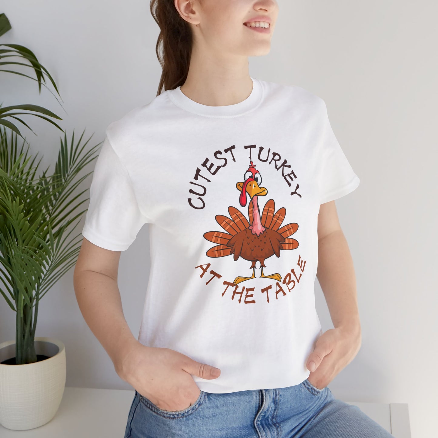 Cutest Turkey At The Table T-shirt, Happy Thanksgiving T-shirt, Happy thanksgiving 2024 T-shirt, Thanksgiving Gift,Turkey Shirt, Family Thanksgiving, Holiday Outfit.