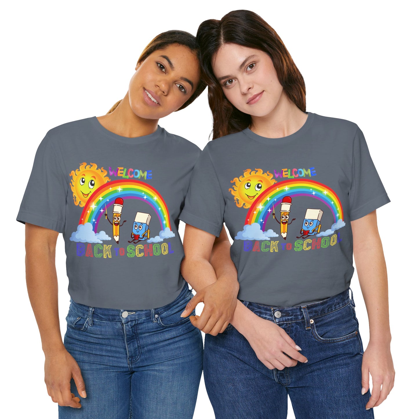 Welcome Back To School T-Shirt, Hello Teacher T-Shirt, Back To School T-Shirt, Teach Love Inspire Teacher Shirt, Teacher Back To school unisex jersey short sleeve.First Day Vibes T-Shirt.