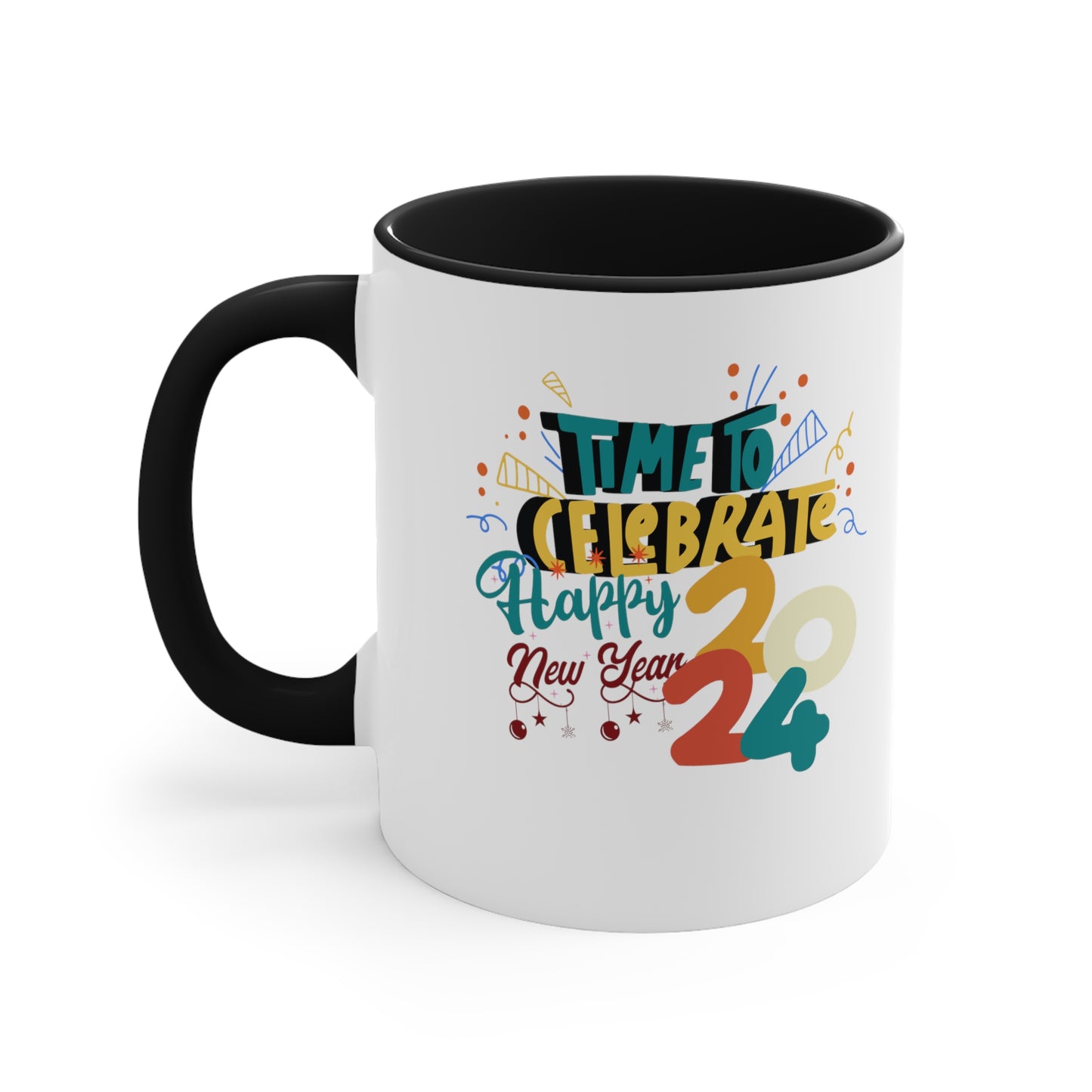 Happy New Year Accent Coffee Mug, 11oz