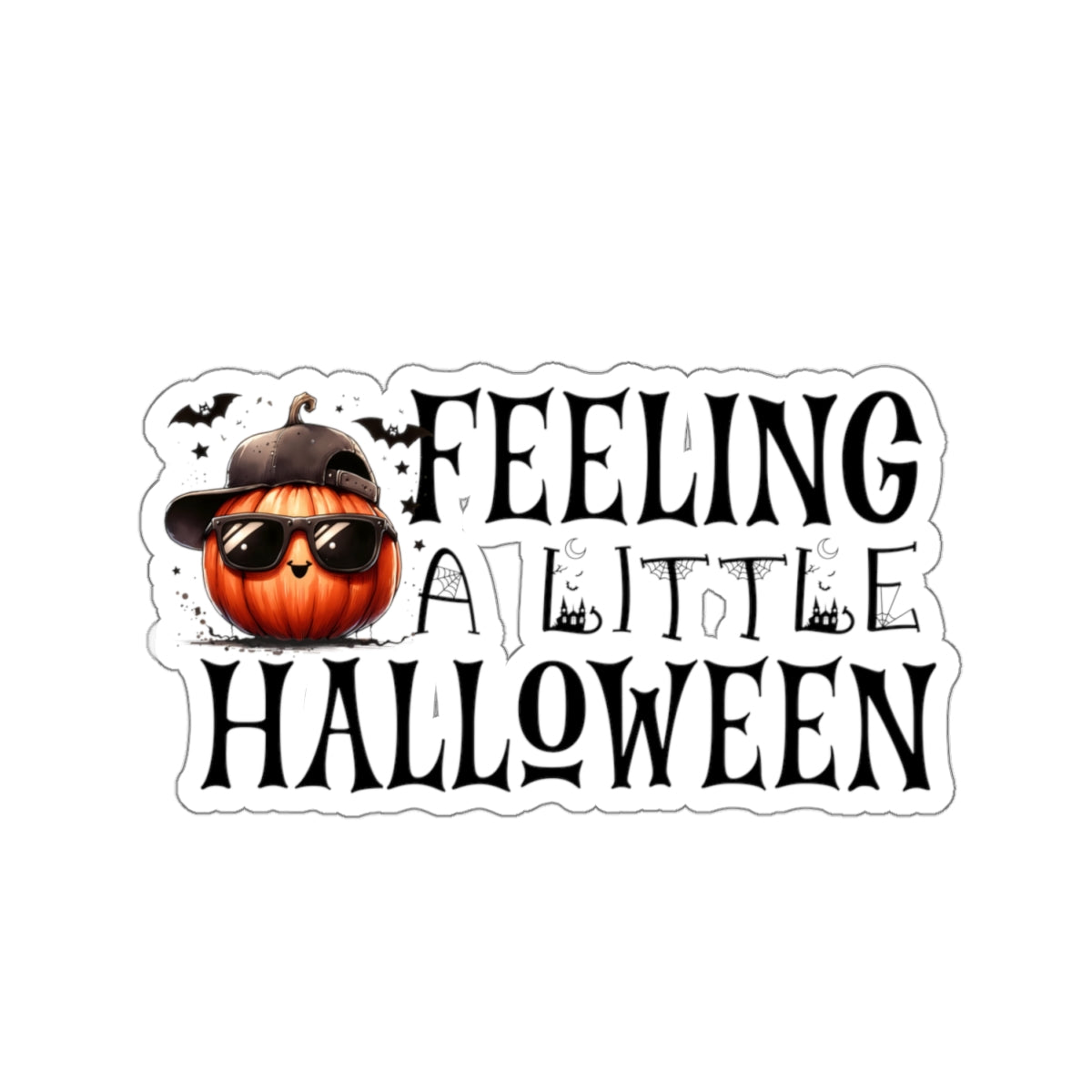 Feeling A Little Halloween Kiss-Cut Stickers, Spooky Vibes Happy Halloween Kiss-Cut Stickers, Happy Halloween Kiss-Cut Stickers, Spooky Season Kiss-Cut Stickers, Trick Or Treat Halloween Kiss-Cut Stickers.