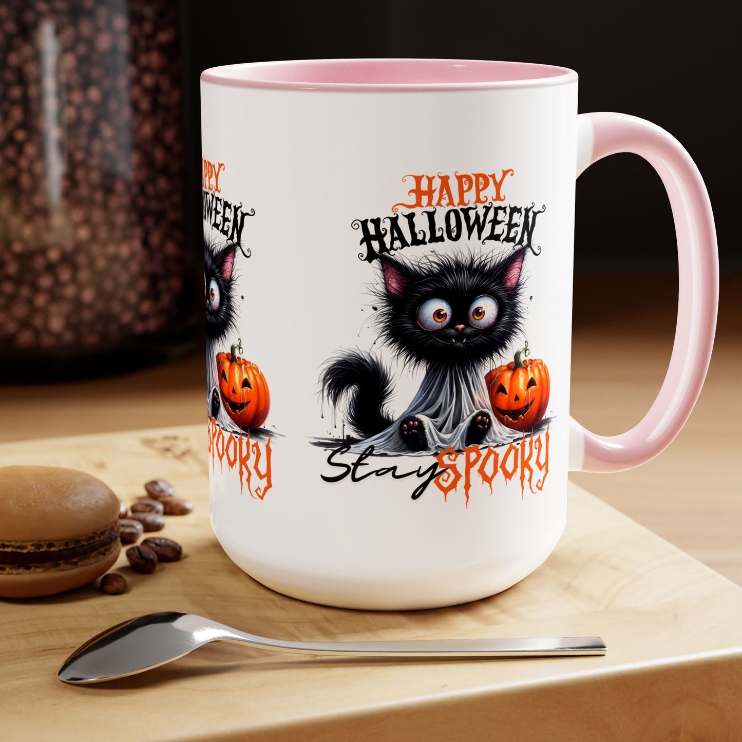 Stay Spooky Happy Halloween Coffee Mug,  Let's Go Halloween Coffee Mug, Trick or Treat Halloween Coffee Mug, Cute Ghost Coffee Mug, Spooky Season Halloween Coffee Mug.