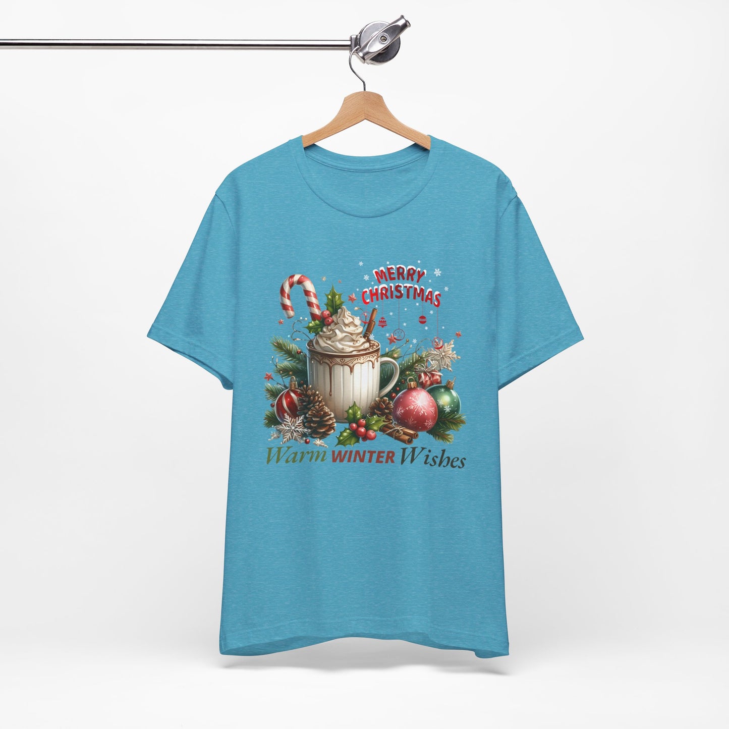 Warm Winter Wishes Christmas Unisex Tee, Christmas Shirt, Christmas Outfit, Merry Christmas T-shirt, Merry Christmas 2024 T-shirt, Christmas Gift, Family Holiday Outfit.