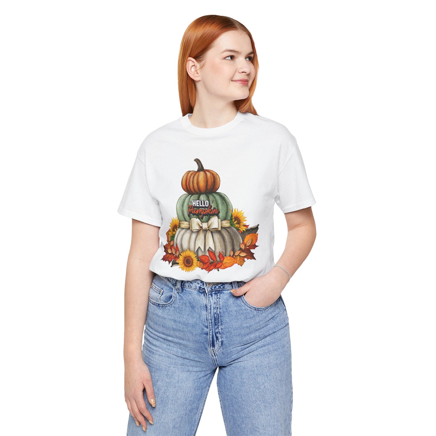 Hello Pumpkin Thanksgiving T-shirt, Happy thanksgiving 2024 T-shirt, Thanksgiving Gift,Turkey Shirt, Family Thanksgiving, Holiday Outfit.