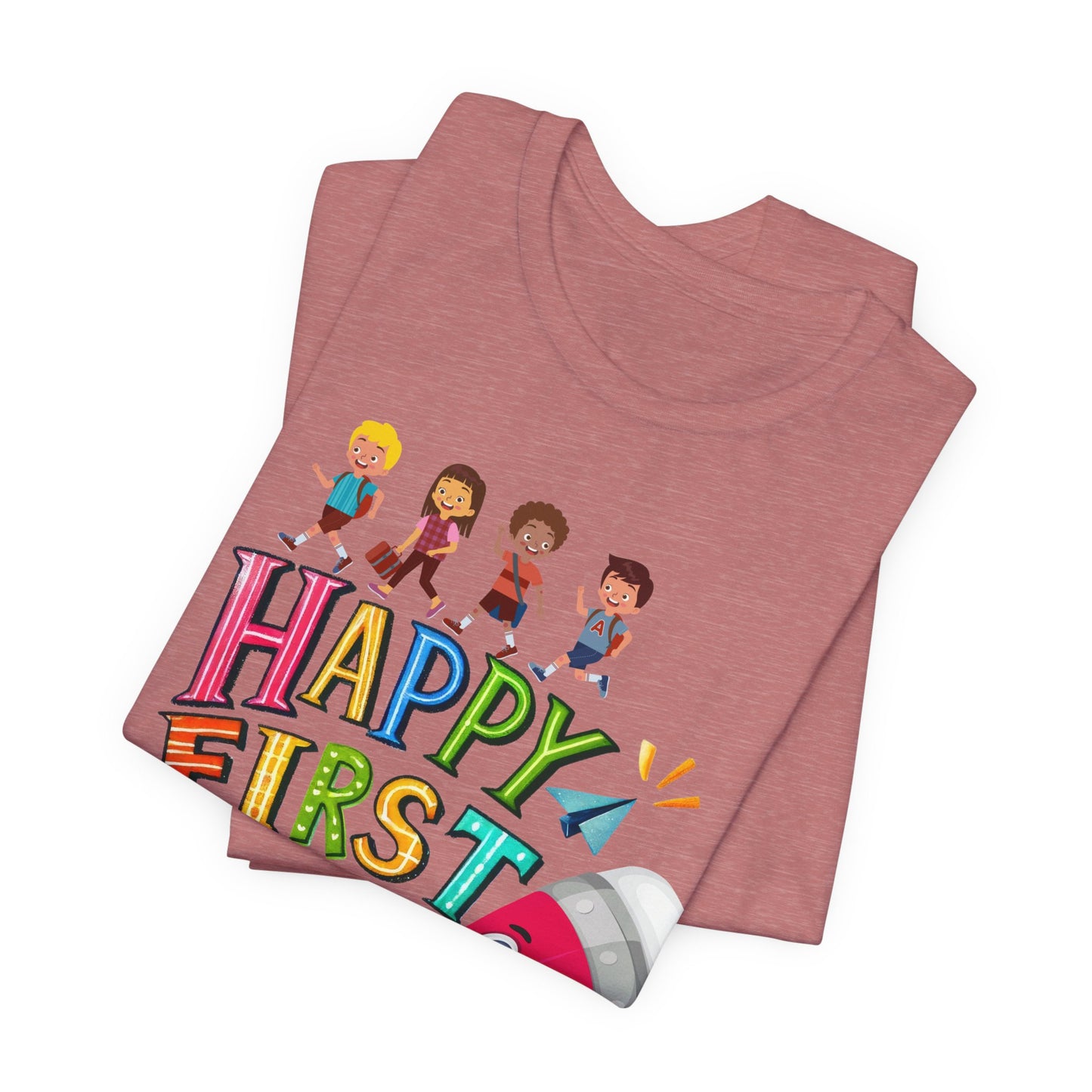 Happy First day T-Shirt, Hello Teacher T-Shirt, Back To School T-Shirt, Teach Love Inspire Teacher Shirt, Teacher Back To school unisex jersey short sleeve.First Day Vibes T-Shirt.