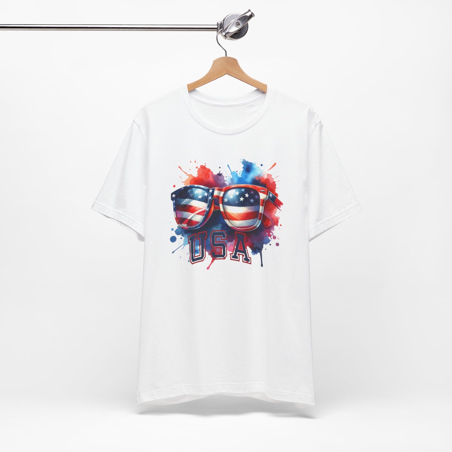 4th of July T-shirt, Sweet Land Of Liberty T-Shirt, Fourth of July unisex jersey short sleeve, America, Flag, Peace Love America. Proud To Be An American, Red White Blue.