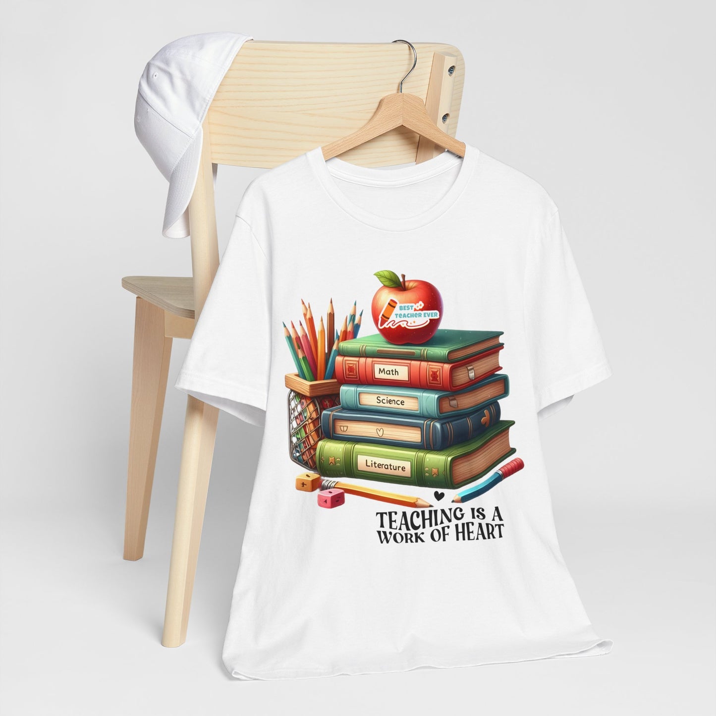 Teaching Is A Work Of Heart T-shirt, Hello Teacher T-Shirt, Back To School T-Shirt, Teach Love Inspire Teacher Shirt, Teacher Back To school unisex jersey short sleeve.First Day Vibes T-Shirt.