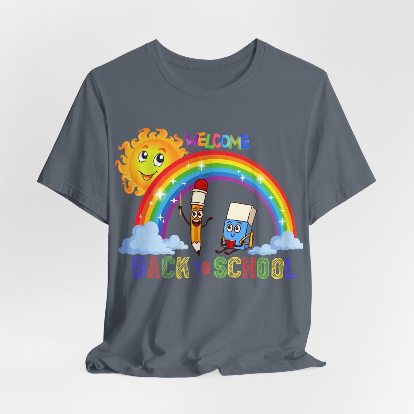 Welcome Back To School T-Shirt, Hello Teacher T-Shirt, Back To School T-Shirt, Teach Love Inspire Teacher Shirt, Teacher Back To school unisex jersey short sleeve.First Day Vibes T-Shirt.