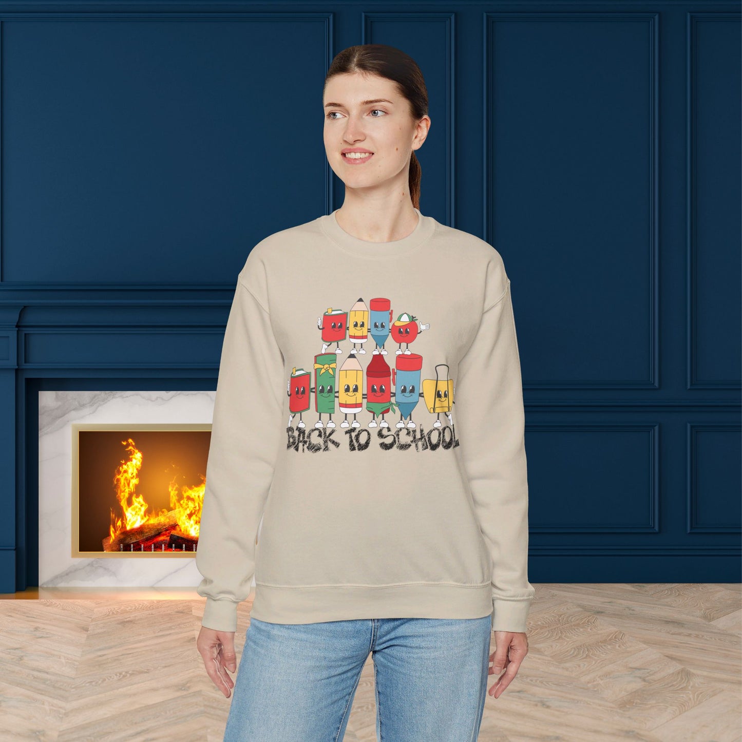 Back To school unisex heavy blend crewneck sweatshirt, We Love Teachers Sweatshirt,Teacher Back To school  Sweatshirt. First Day Vibes Sweatshirt.