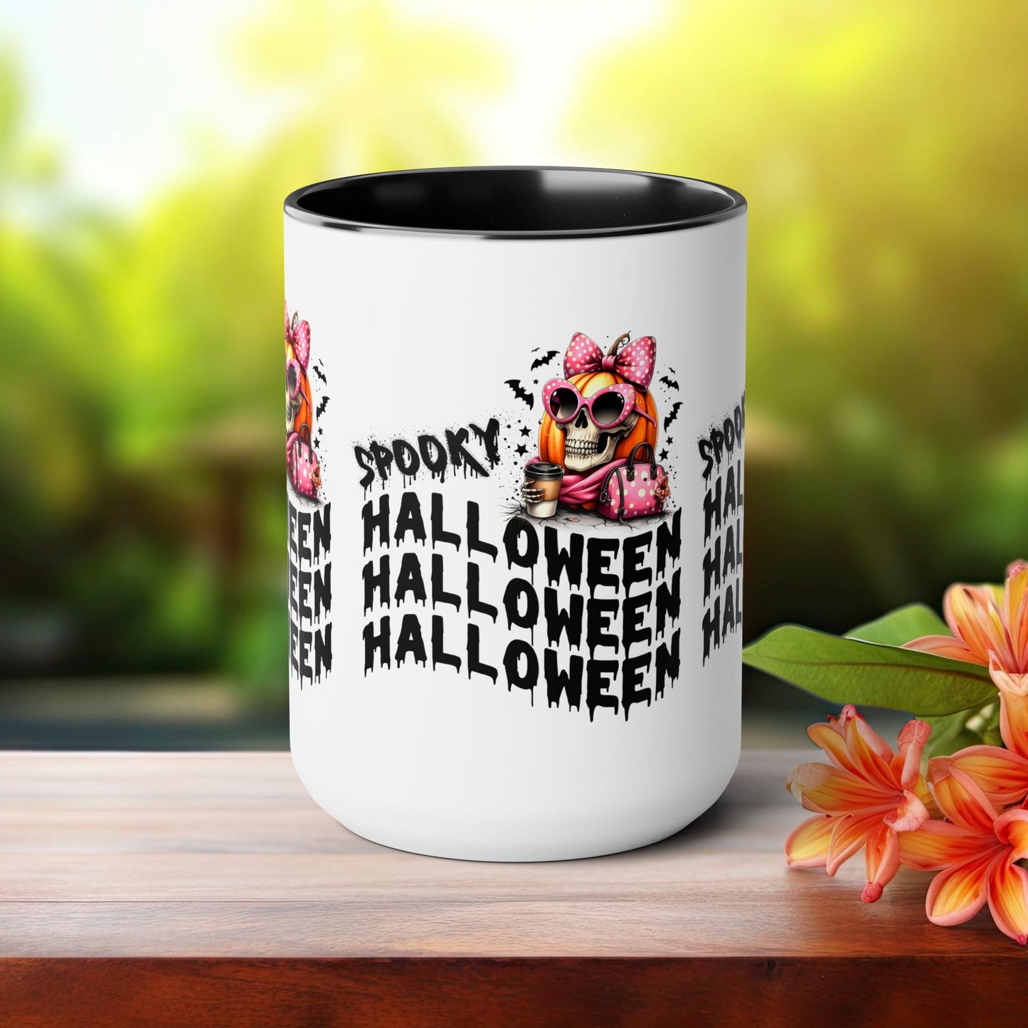 Spooky Halloween Coffee Mug, Beware Halloween Coffee Mug, Trick or Treat Halloween Coffee Mug, Cute Skeleton Coffee Mug, Spooky Season Halloween Coffee Mug.