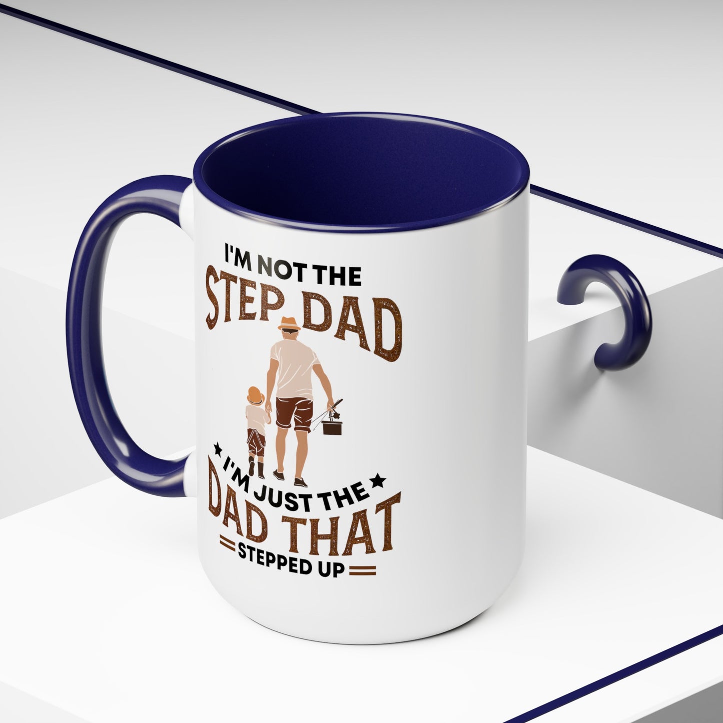 Happy father's dayTow-Tone Coffee Mug.15oz, Gift for Dad, Daddy's Coffee Mug