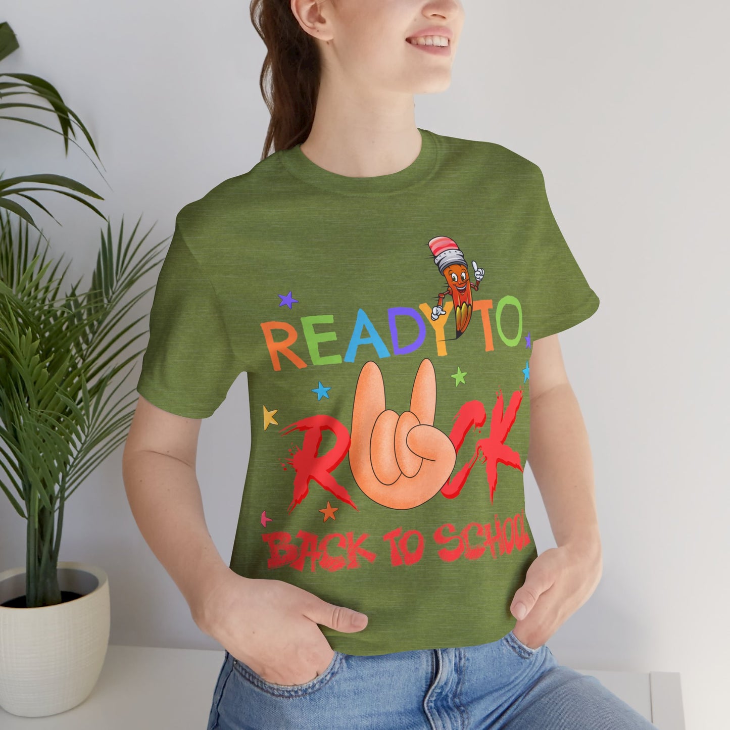 Ready To Rock T-Shirt, Back To School T-Shirt, Teach Love Inspire Teacher Shirt, Teacher Back To school unisex jersey short sleeve.First Day Vibes T-Shirt.