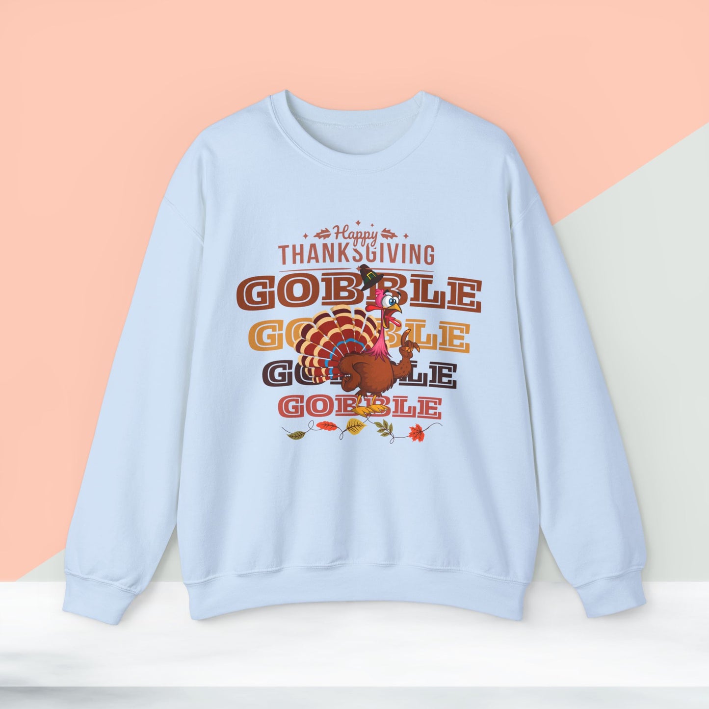 Gobble Sweatshirt, HappyThanksgiving Sweatshirt - Unisex Heavy Blend, Happy Thanksgiving2024 Sweatshirt, Thanksgiving Gift, Festive Sweatshirt.