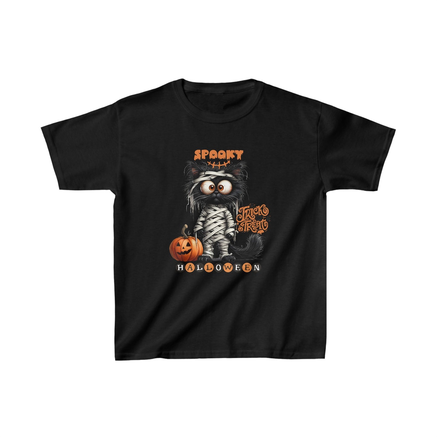 Spooky Kids T-Shirt, Happy Halloween Kids Shirt, Spooky Halloween Kids Heavy Cotton™ Tee, Spooky Season Kids Shirt, Spooky Vibes Shirt, Trick Or Treat Cotton T-Shirt.