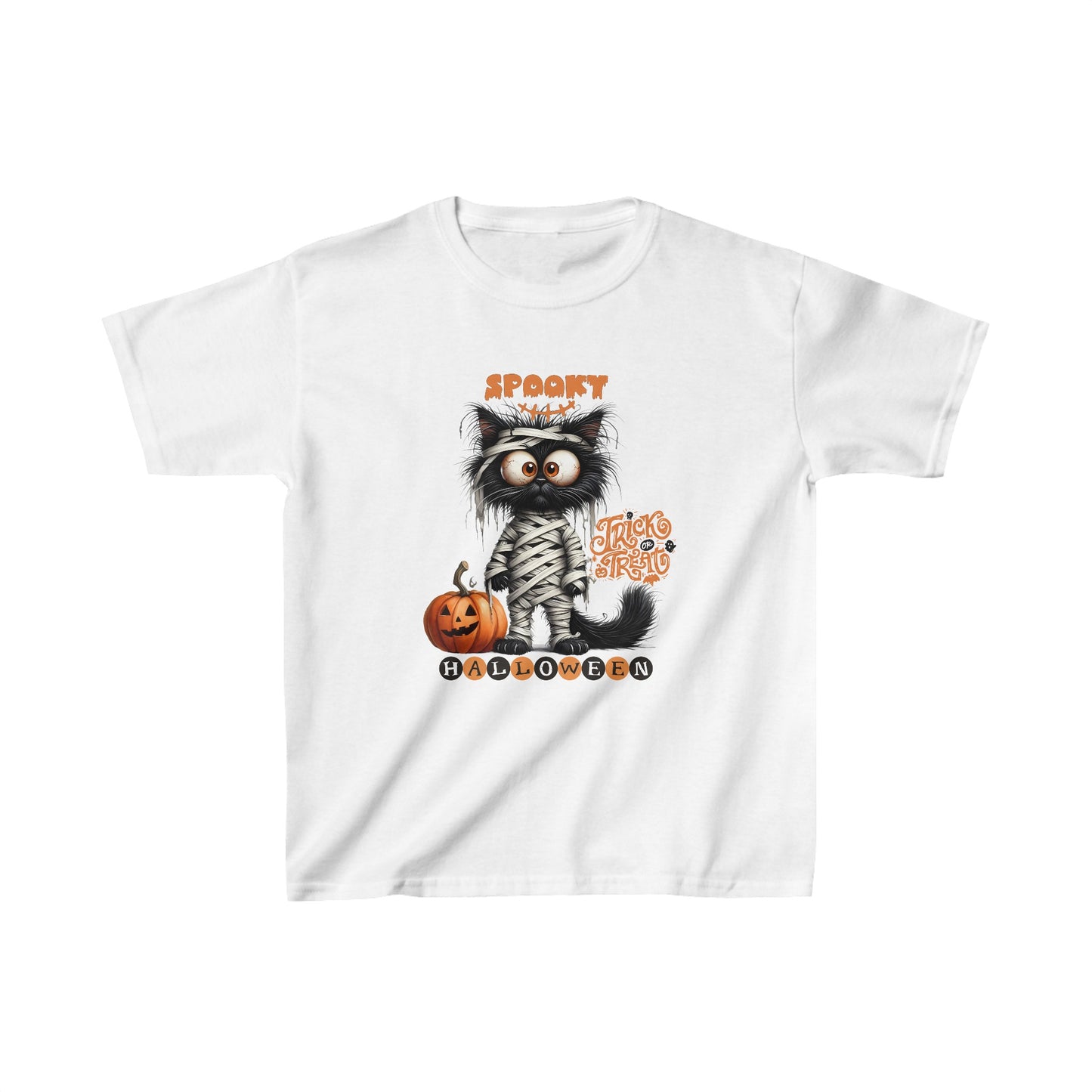 Spooky Kids T-Shirt, Happy Halloween Kids Shirt, Spooky Halloween Kids Heavy Cotton™ Tee, Spooky Season Kids Shirt, Spooky Vibes Shirt, Trick Or Treat Cotton T-Shirt.