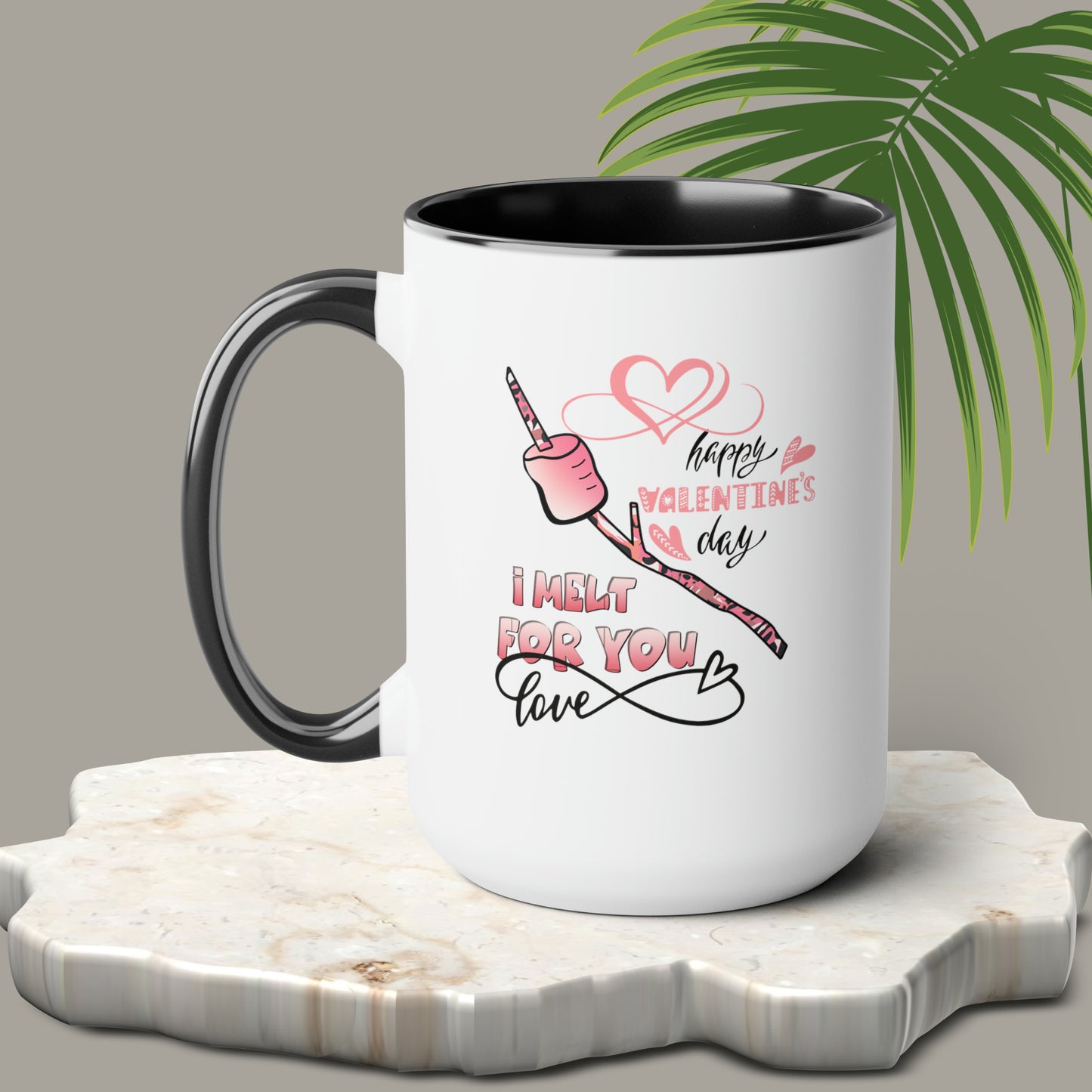 Happy valentines day Two-Tone Coffee Mugs, 15oz